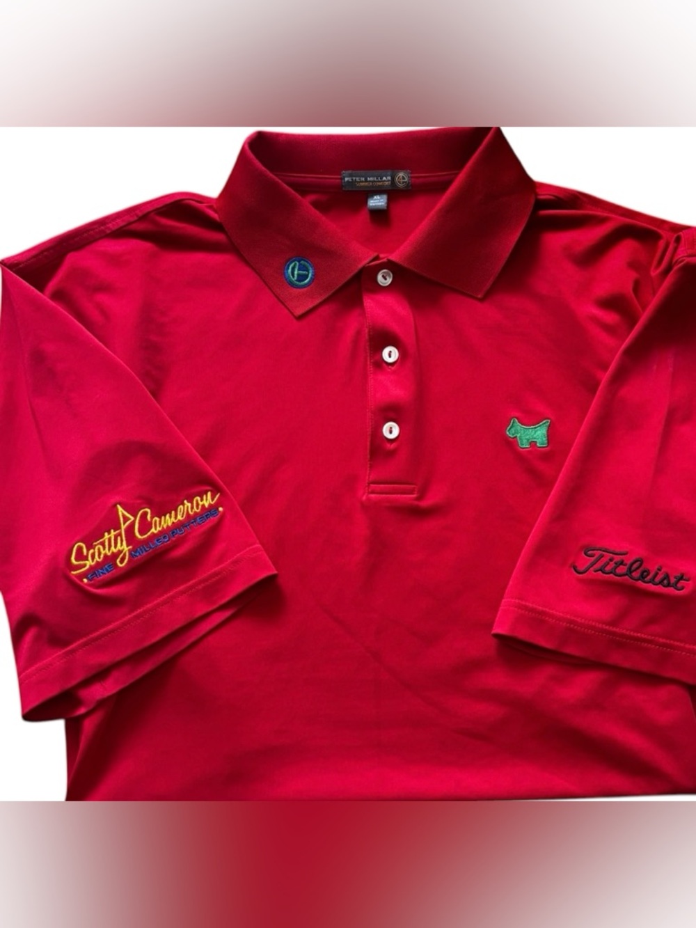 SCOTTY CAMERON GALLERY Titleist Circle T Summer Comfort Dog Golf Polo XL Red